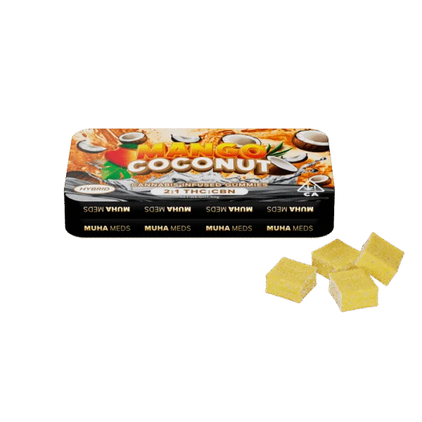 Muha Meds Mango Coconut Gummies | Hybrid